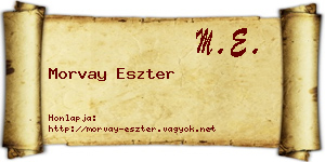 Morvay Eszter névjegykártya