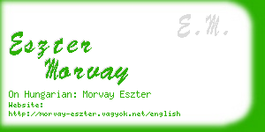 eszter morvay business card